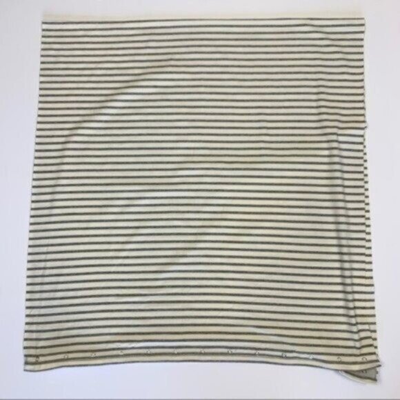 Nuroo Nursing Scarf Gray White Stripe Convertible Breastfeeding Cover Soft - Picture 7 of 7